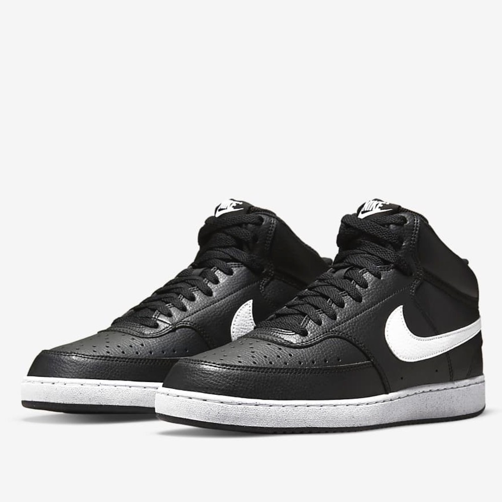 NIKE | Court Vision blk/wht leather high top sneakers/shoes
